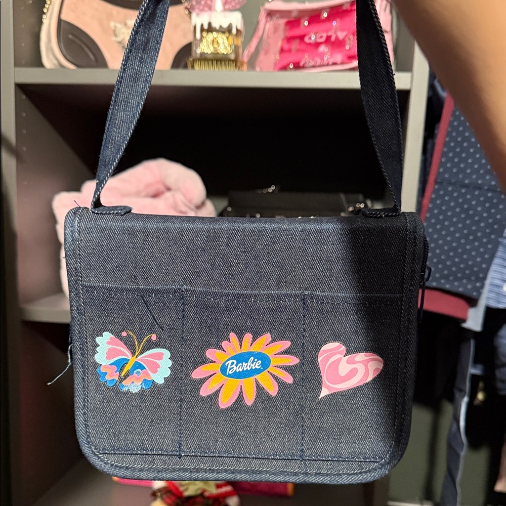 2/$50 vintage denim barbie shoulder bag 💕
